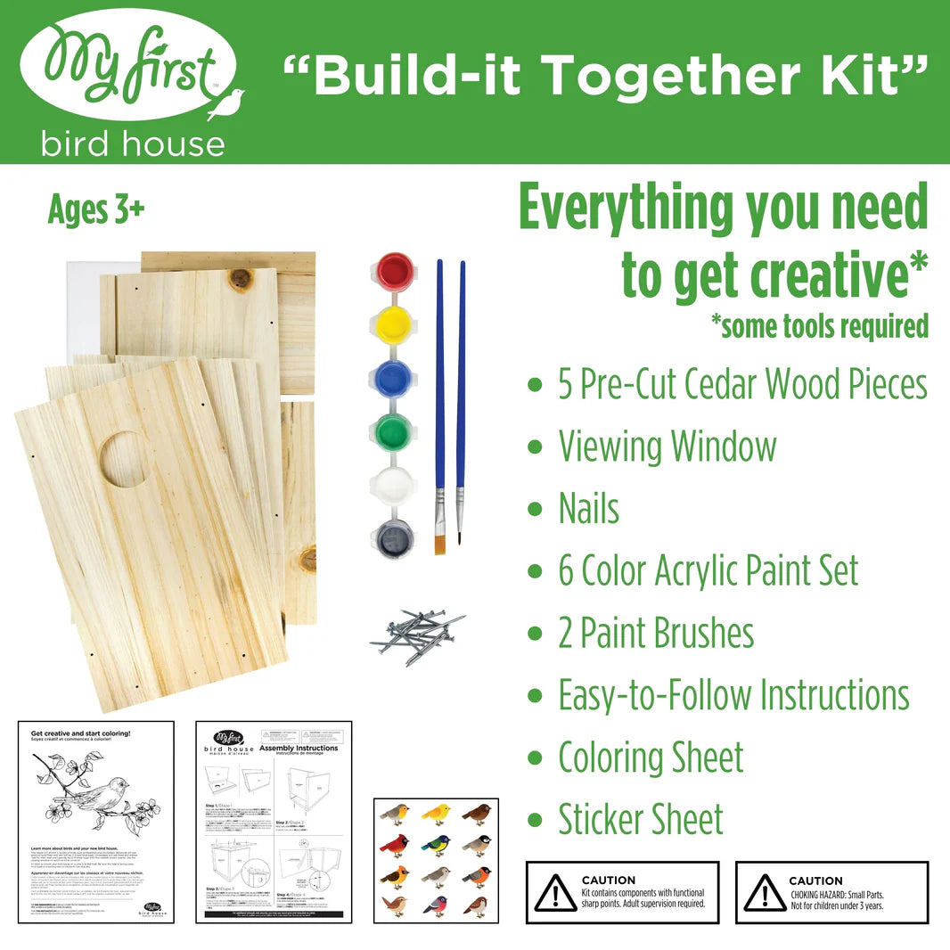 My First Build-It-Together Bird House With Viewing Window
