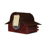 Natural Wood Handmade Birdhouse, #23 Red