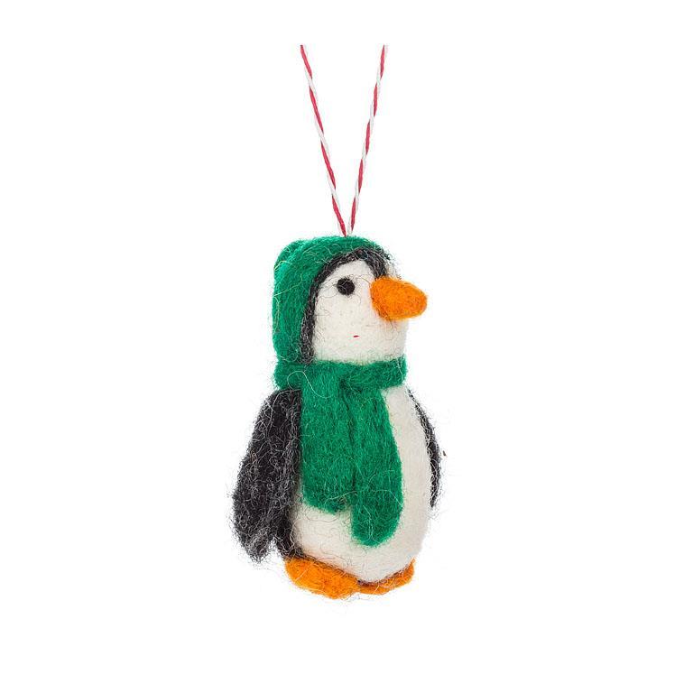Penguin with Hat Ornament, Assorted, 1pc
