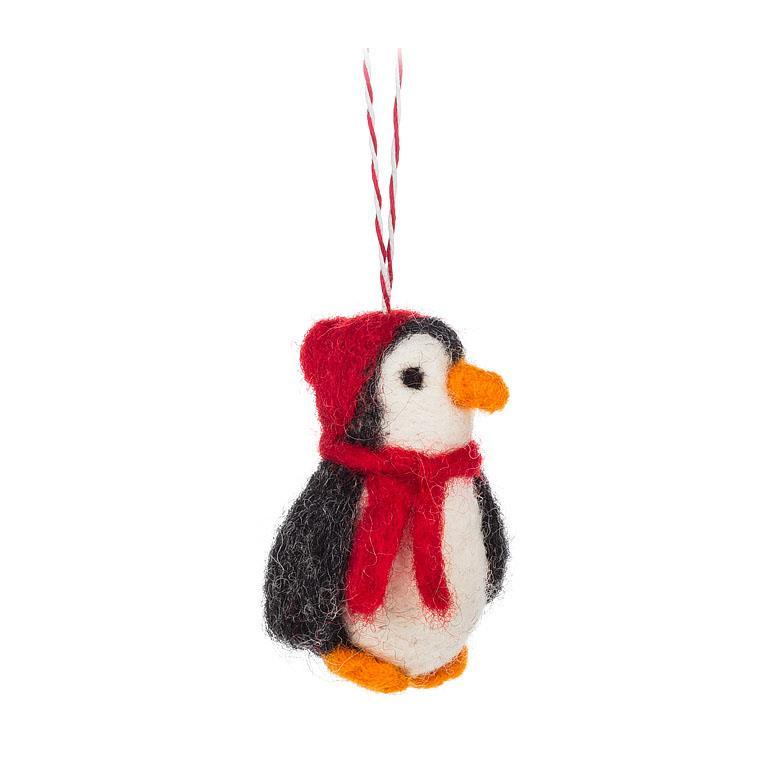 Penguin with Hat Ornament, Assorted, 1pc