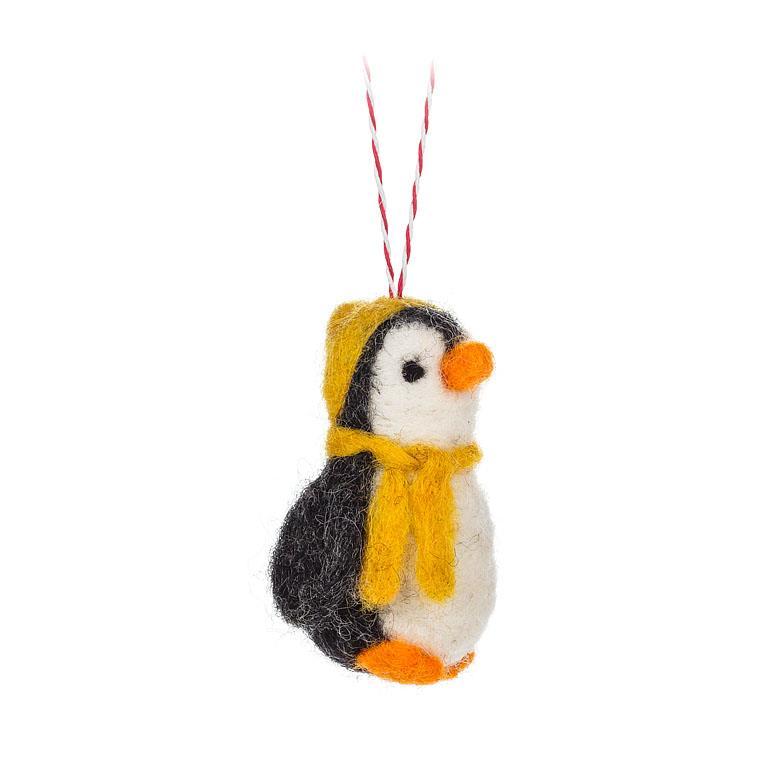 Penguin with Hat Ornament, Assorted, 1pc
