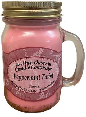 Peppermint Twist Mason Jar Candle