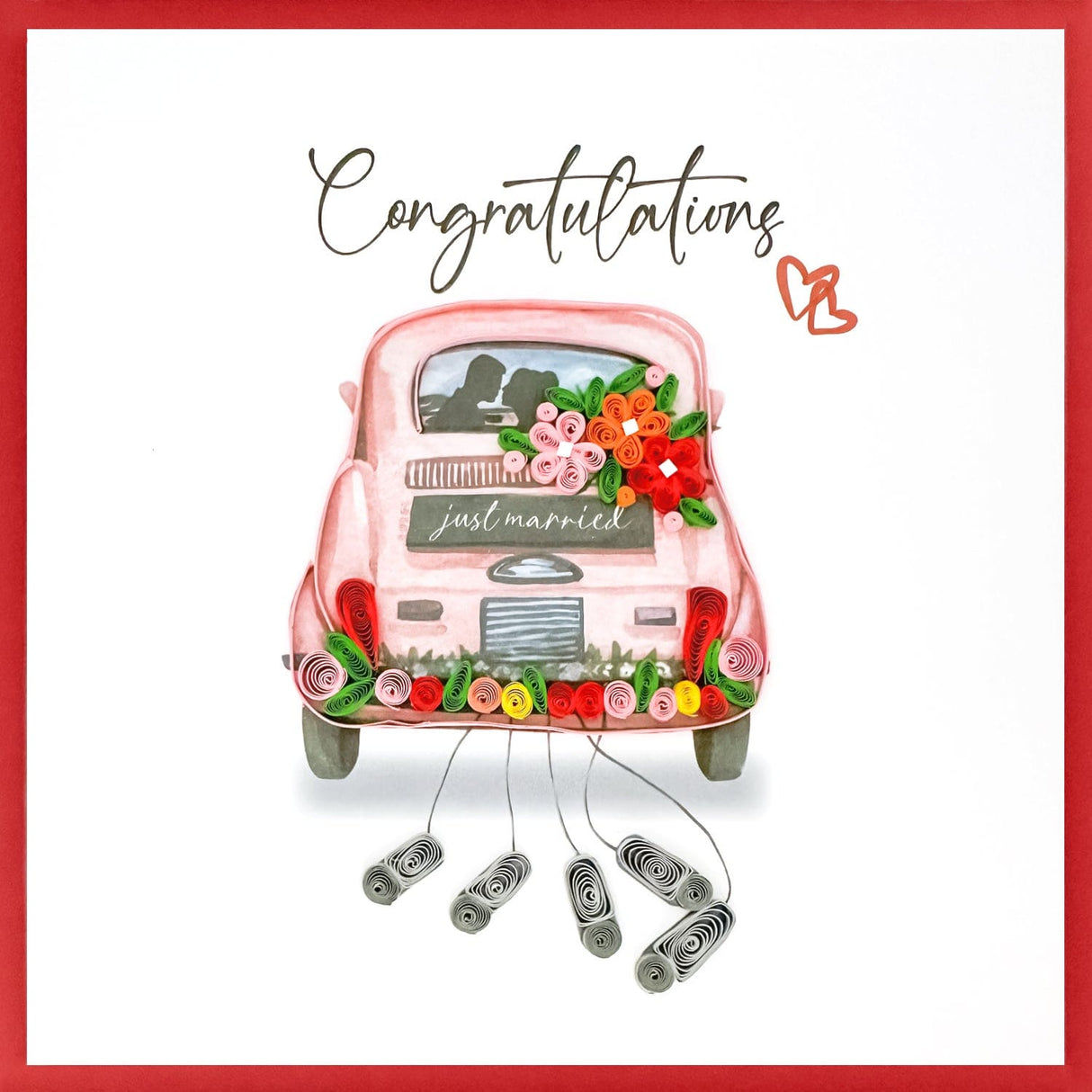 Pink Bug Wedding Card
