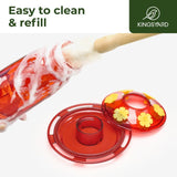 Plastic Hummingbird Feeder with Bee & Ant Proof, 16oz, Red