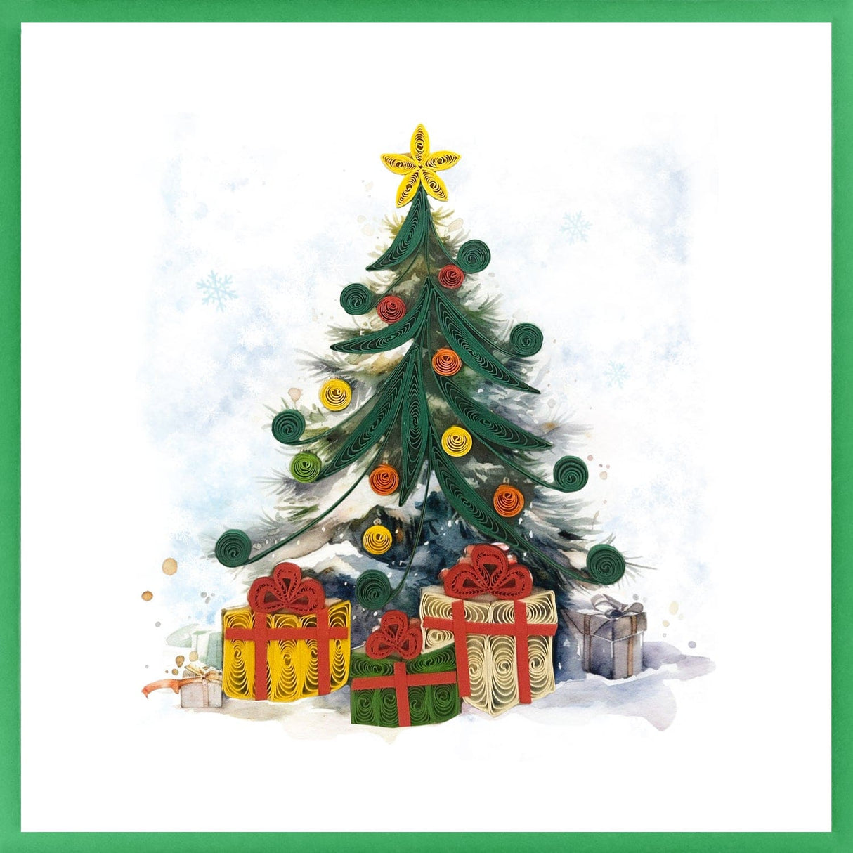 Presents Under Tree Christmas Card