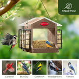 Recycled Plastic Double Suet Hopper Feeder, Brown