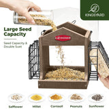 Recycled Plastic Double Suet Hopper Feeder, Brown