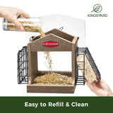 Recycled Plastic Double Suet Hopper Feeder, Brown