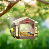 Recycled Plastic Double Suet Hopper Feeder, Brown