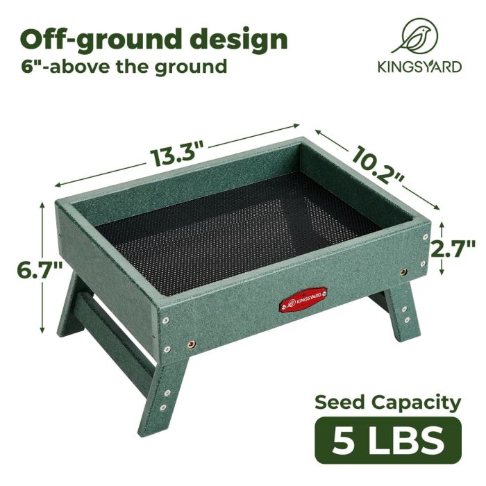 Recycled Plastic Ground Feeder, Green
