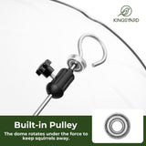 Recycled Plastic Platform Bird Feeder with Adjustable Dome, Green