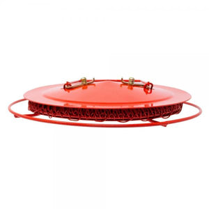 Red Collapsible Mesh Feeder, Holds 1lb of Seed