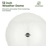 Red Hummingbird Tray Feeder with Clear Weatherproof Dome & Ant Moat