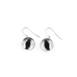 Round Crow Earrings