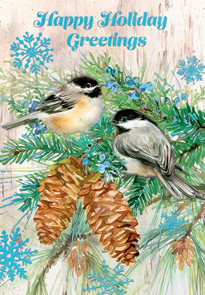 Season Of Beauty And Peace Chickadee Card Box
