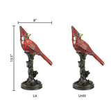 Skylar Red Cardinal Stained Glass Bird Accent Lamp, 13.5-Inch Height (Store Pickup Only)