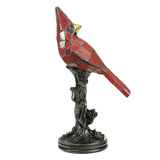 Skylar Red Cardinal Stained Glass Bird Accent Lamp, 13.5-Inch Height (Store Pickup Only)