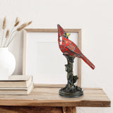 Skylar Red Cardinal Stained Glass Bird Accent Lamp, 13.5-Inch Height (Store Pickup Only)