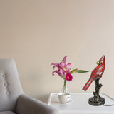 Skylar Red Cardinal Stained Glass Bird Accent Lamp, 13.5-Inch Height (Store Pickup Only)