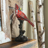 Skylar Red Cardinal Stained Glass Bird Accent Lamp, 13.5-Inch Height (Store Pickup Only)