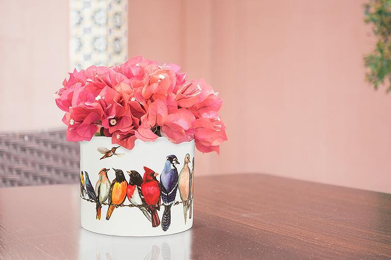 Small Birds on Wire Planter