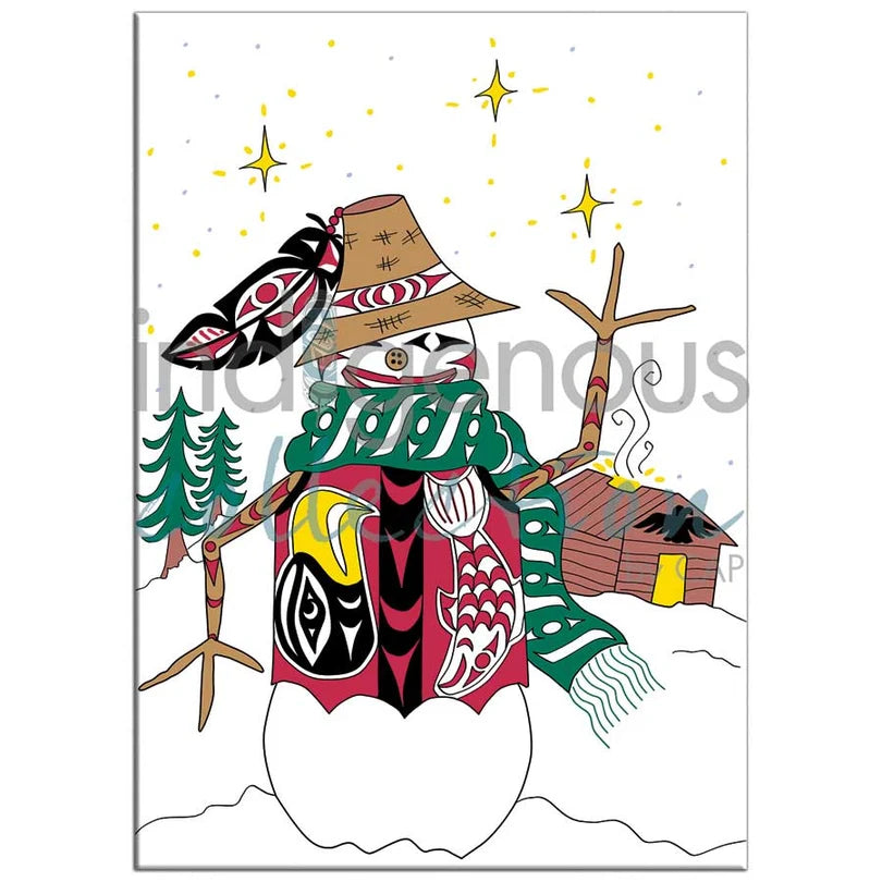 Snowman Magnet by Angela Kimble