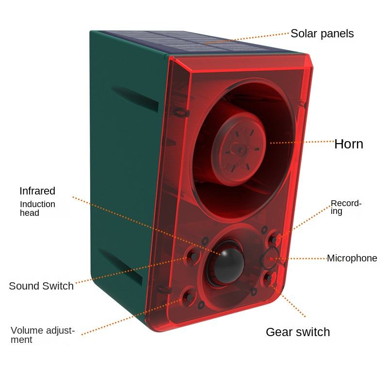 Solar Infrared Sensor Anti-Theft Alarm
