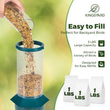Squirrel Proof Weight Sensing Hanging Tube Bird Feeder, Green
