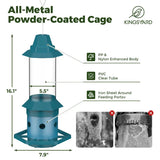 Squirrel Proof Weight Sensing Hanging Tube Bird Feeder, Green