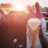 Sunflower Fields Stone Car Coaster