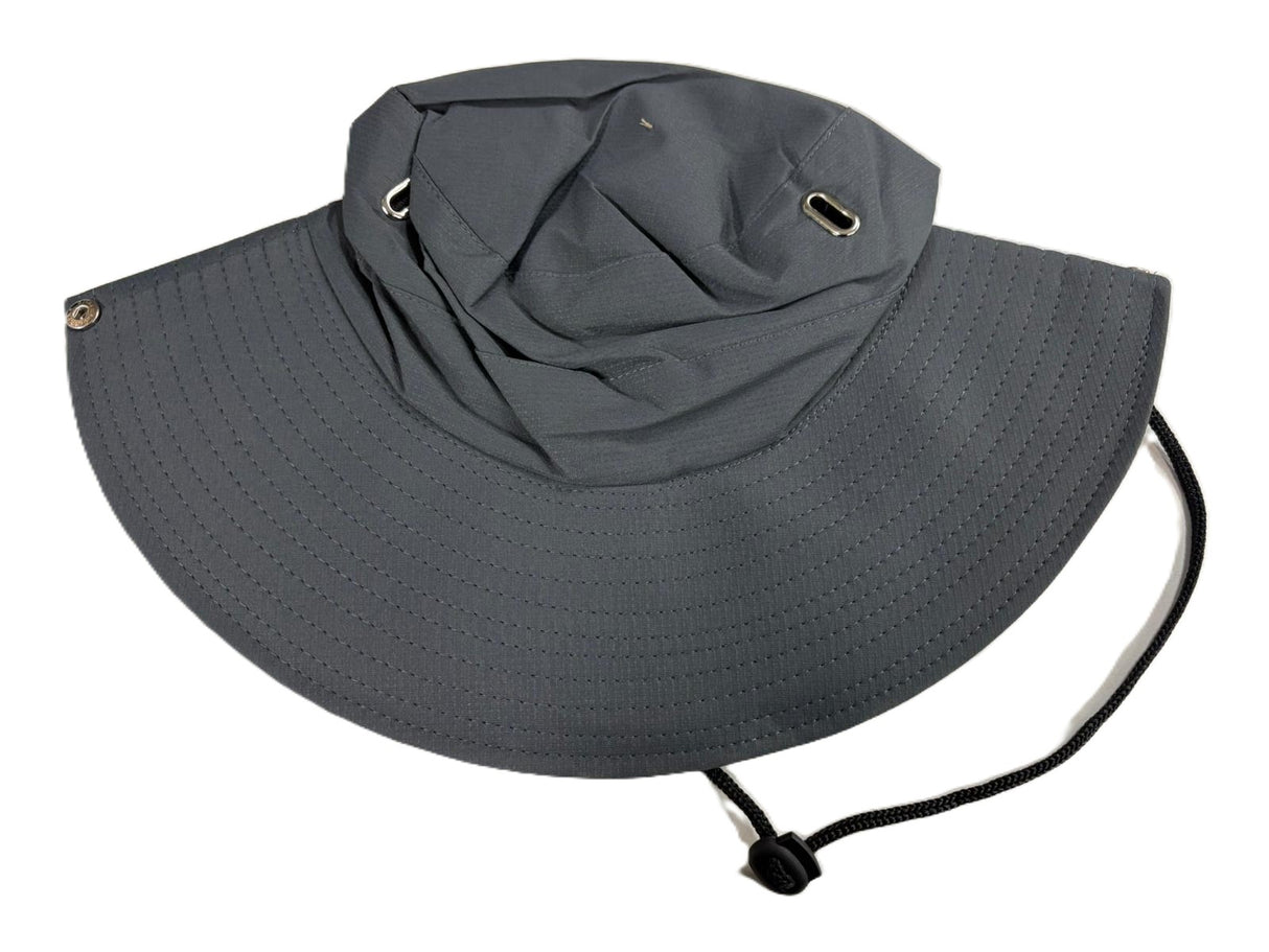 Grey Large Wide Brim Hat
