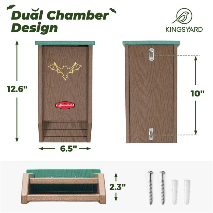 Unique Design Bat House, Brown