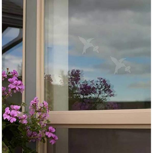 Window Alert Hummingbird Transparent Bird Strike Deterrent, 4PK