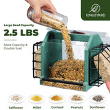 Weatherproof Double Suet Hopper Bird Feeder, Green