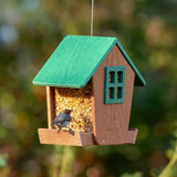 Weatherproof Large Capacity Hopper Bird Feeder, Green