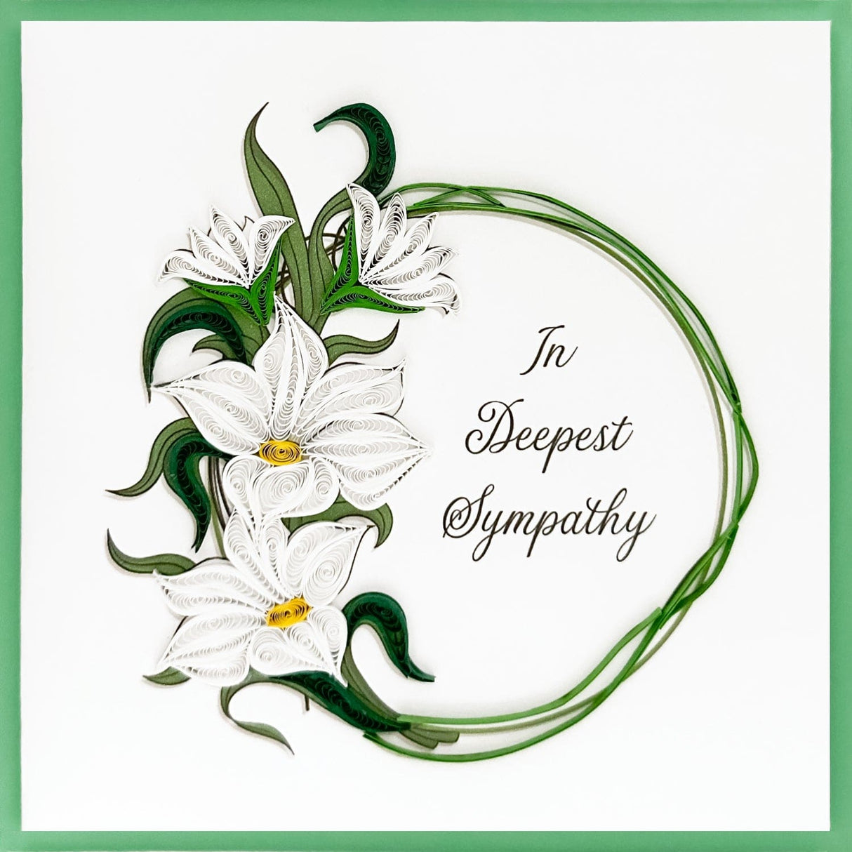 White Wreath Sympathy Card