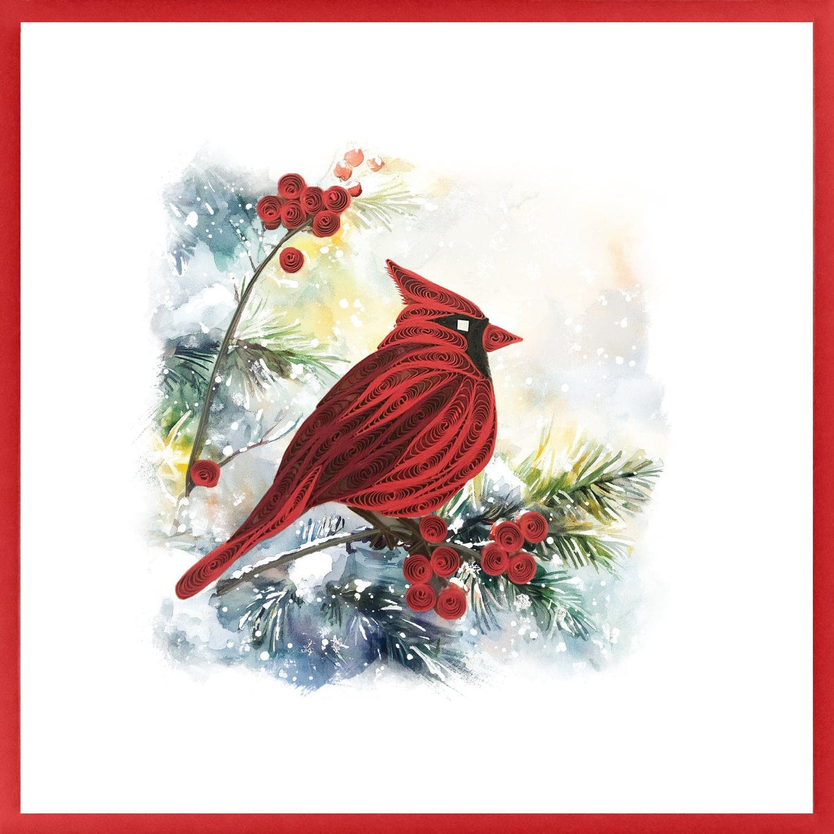 Winter Cardinal Blank Card