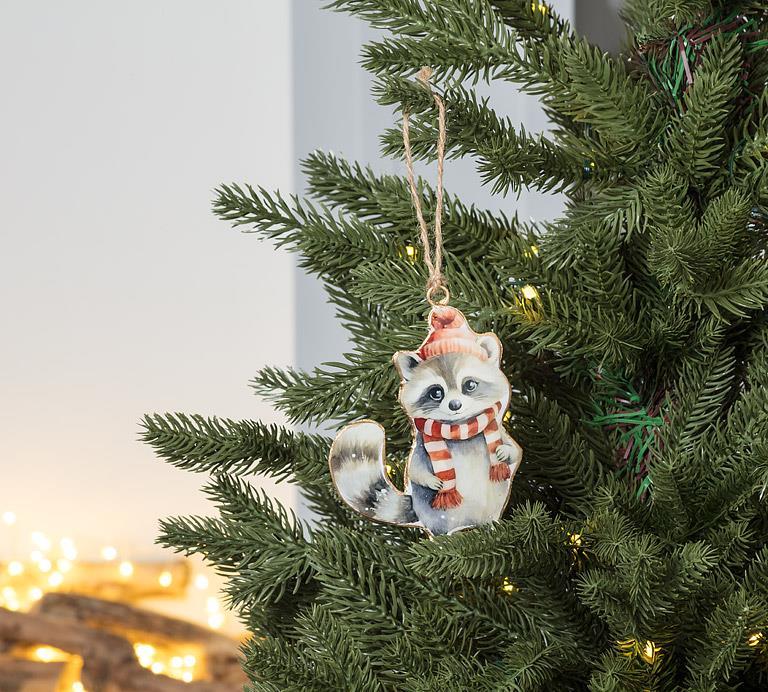 Winter Raccoon Ornament