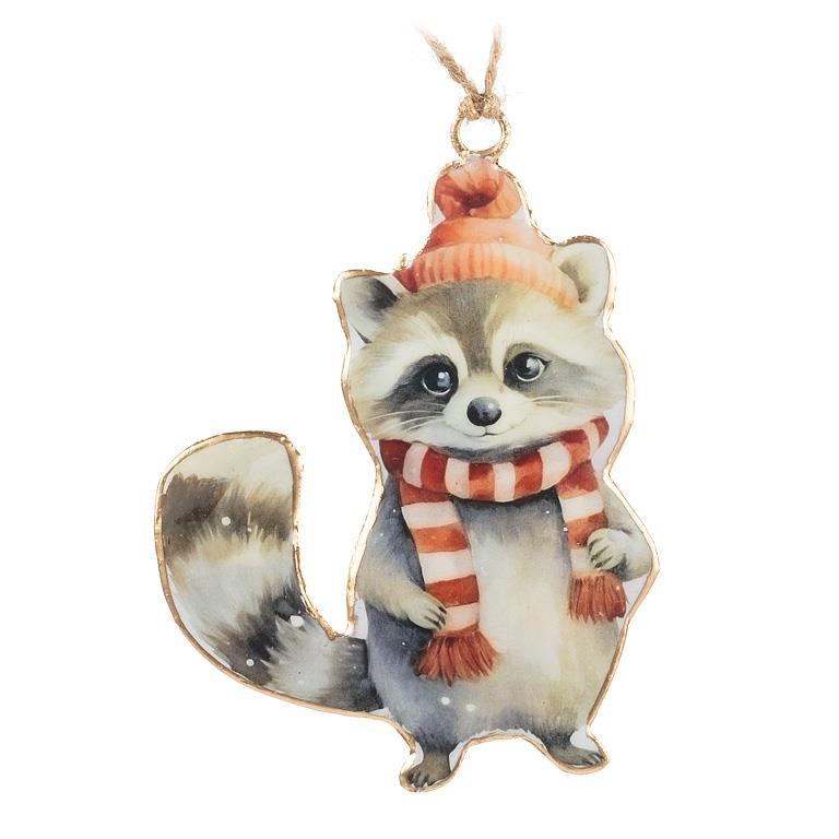 Winter Raccoon Ornament