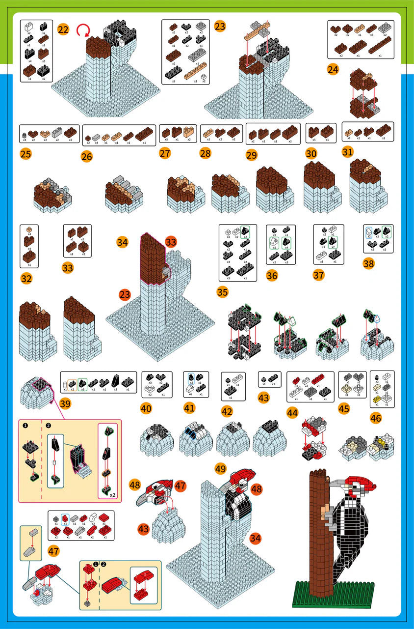 Woodpecker Mini Building Blocks Set