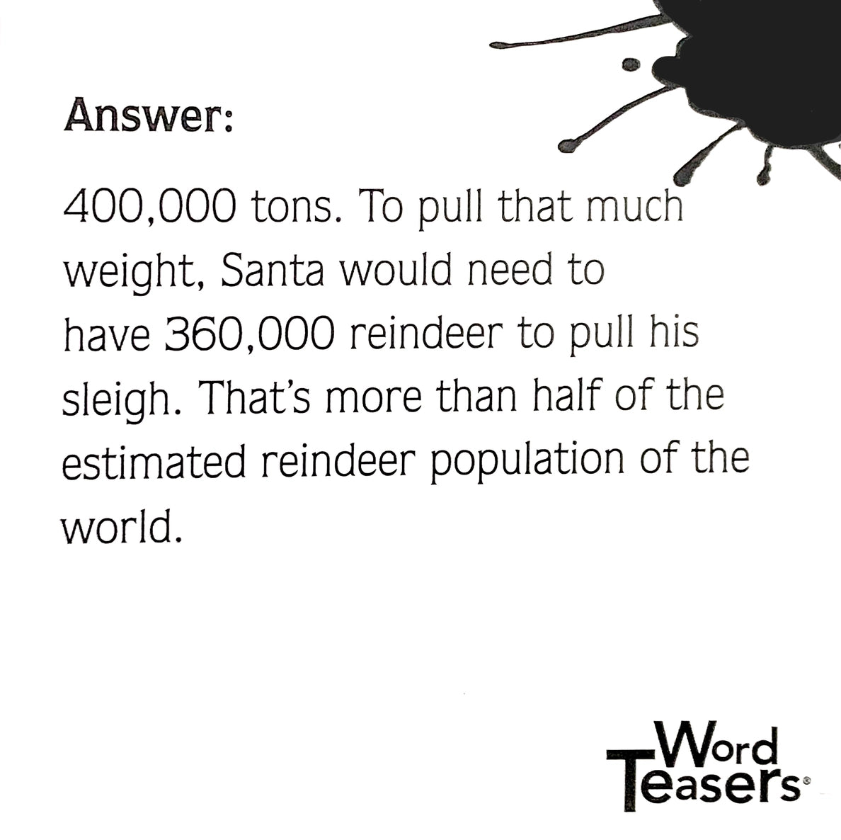 Word Teasers Santa's Secrets!