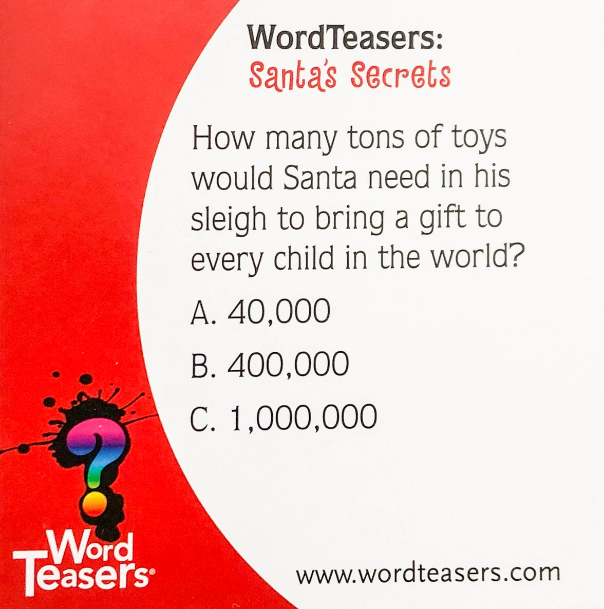 Word Teasers Santa's Secrets!