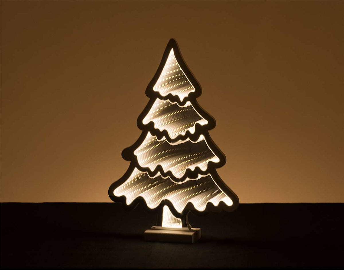 White Christmas Tree Infinity Light – 15.5 Inch