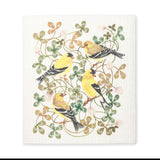 Yellow Finches and Clover Dishcloth