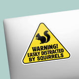 Easily Distracted by Squirrels Vinyl Sticker