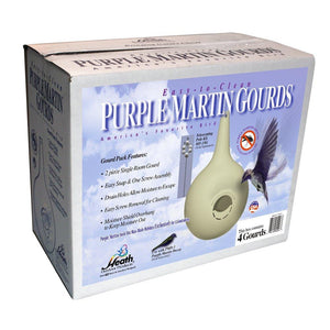 2-Piece Easy Clean Deluxe Purple Martin Gourd Starling Resistant