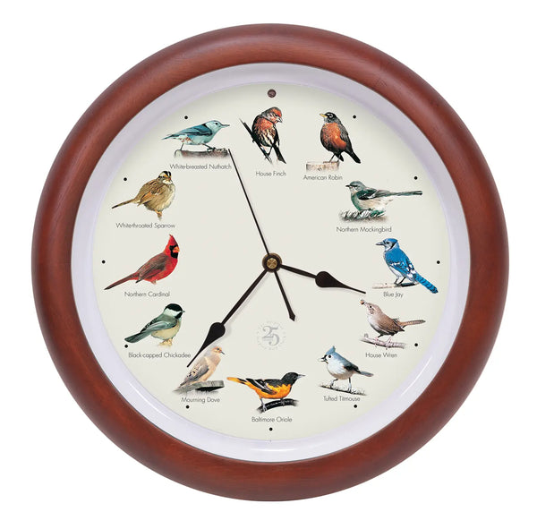 Buy 25th Anniversary Original Singing Bird Clock, 13 Inch, Cherry