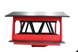 Urban Nature Store Covered Bridge Feeder, Black and Red