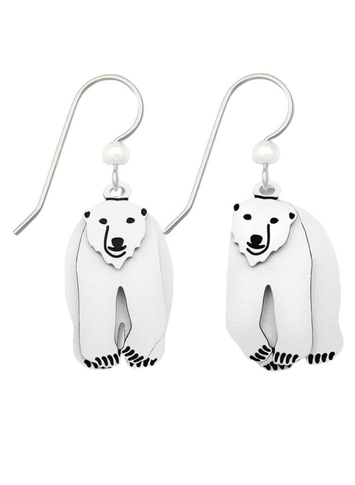 3-Part Polar Bear Earrings