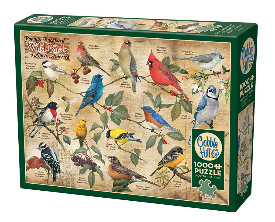 Popular Backyard Wild Birds of North America 1000pc Puzzle – Urban